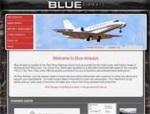 Tablet Screenshot of blue-airways.com